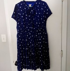 😍 BOGO 😍 Vintage-style Floral Pleated Day Dress